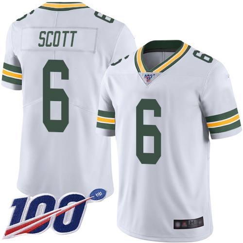 Green Bay Packers Limited White Men #6 Scott J K Road Jersey Nike NFL 100th Season Vapor Untouchable